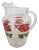 Mid-Century Red Rose Glass Pitcher For Sale