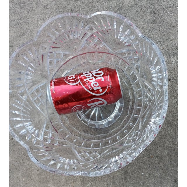 1990s Waterford Crystal Centerpiece Fruit Footed Bowl American Heritage Collection For Sale - Image 12 of 12