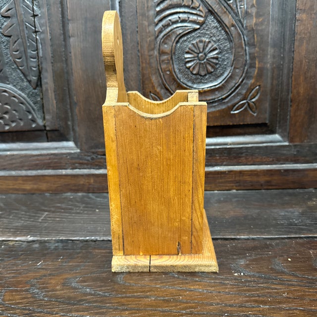 Early 20th Century Antique English Pine Candle Box For Sale - Image 5 of 7