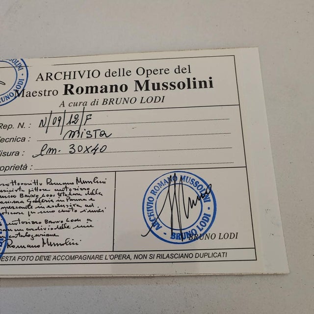 Romano Mussolini, Clown, Mixed Media, Framed For Sale - Image 13 of 15