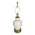 Vintage Hart & Associates Brass & White Pottery Table Lamp W Sea Shell Handles For Sale