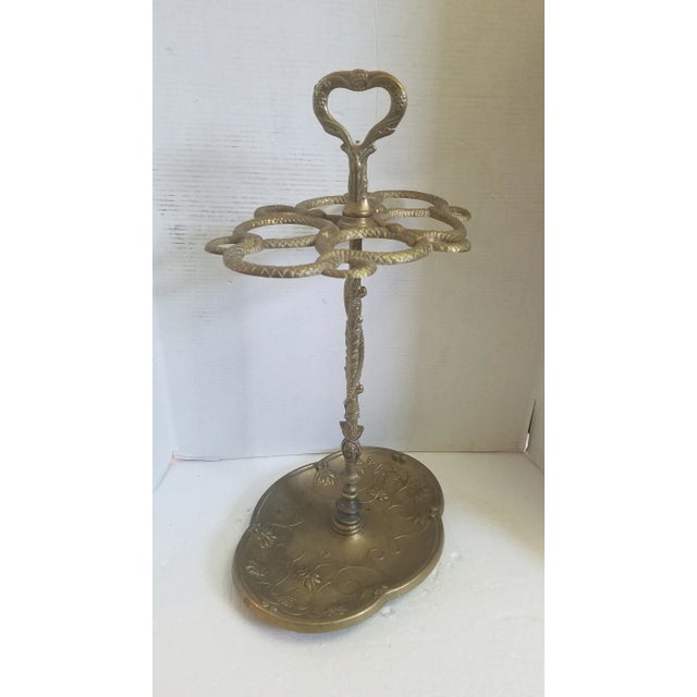 Early 20th Century French Brass Umbrella Holder For Sale - Image 12 of 12