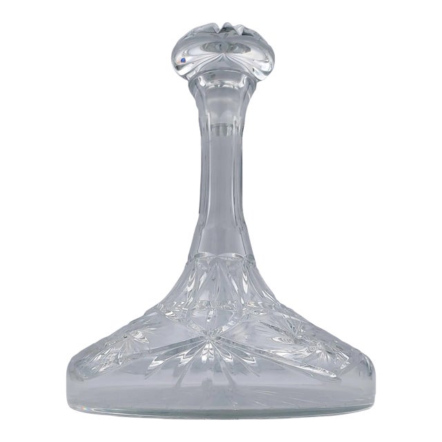 Vintage Cut Glass Decanter For Sale