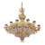 Vintage French Style Bronze & Crystal Basket Chandelier For Sale