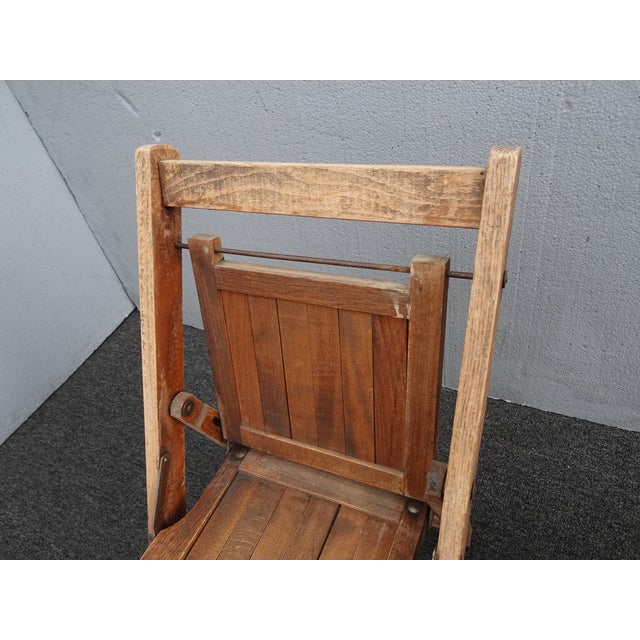 Antique Wooden Folding Child Chair or Doll Chair ~ French Farmhouse Chic For Sale In Los Angeles - Image 6 of 8