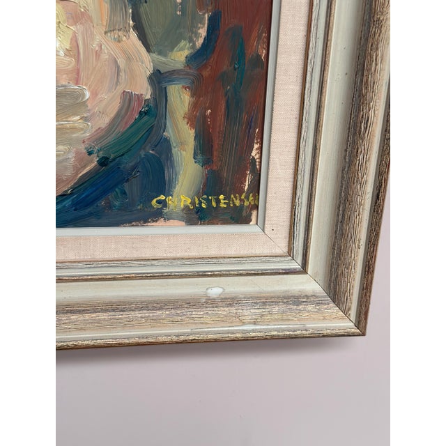 Mid-Century Modern Gunnar Christenson, Nude Figurative Composition, 1950s, Oil Painting on Panel, Framed For Sale - Image 3 of 17