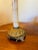 Antique Mid 19th Century Glass Oil Lamp on Marble Column With Brass Base For Sale In San Francisco - Image 6 of 12