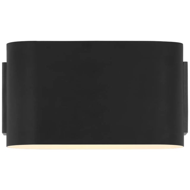 AERIN for Visual Comfort Signature Nella Small Oblong Sconce in Matte Black For Sale