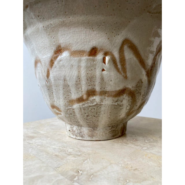 Vintage Wheel-Thrown Shino Glazed Stoneware Bowl, Circa 1970s For Sale - Image 9 of 11