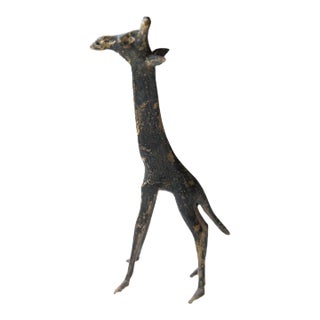 Vintage Bronze African Giraffe For Sale