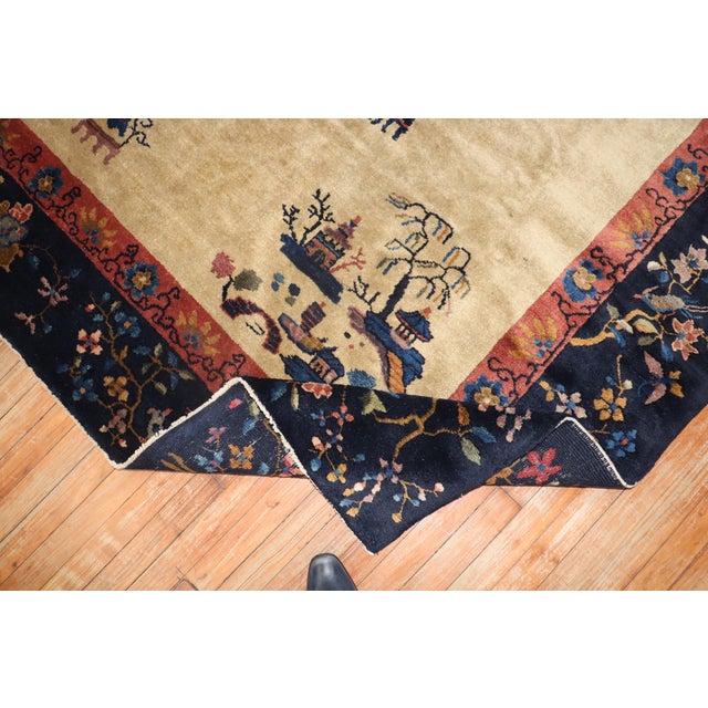 Antique Chinese Square Rug For Sale - Image 4 of 18