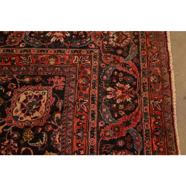Textile Makhmalbaf Signed Fine Hand-Woven Persian Ghom Room Size Wool Rug, Circa 1940s For Sale - Image 7 of 11