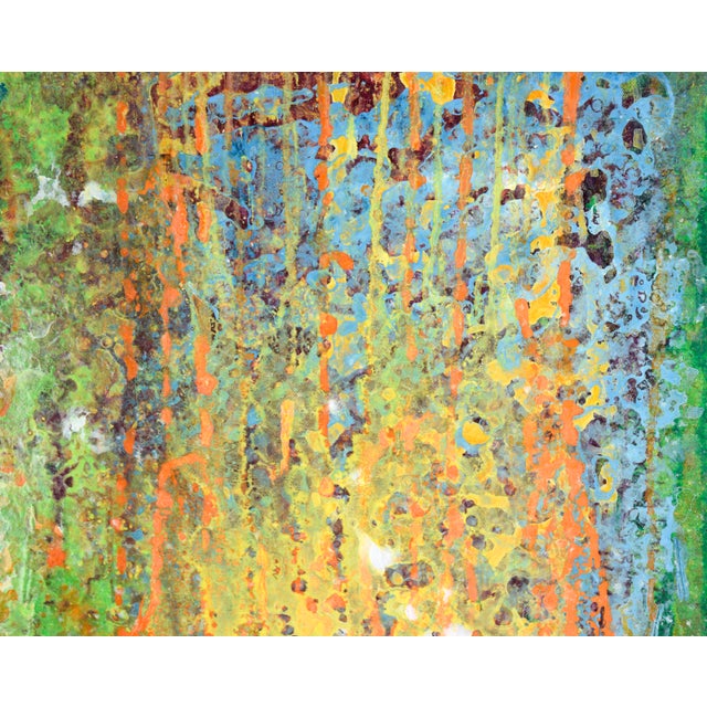 Textile Yellow, Green, and Orange - Abstract Expressionist Composition by Charles David Francis For Sale - Image 7 of 10