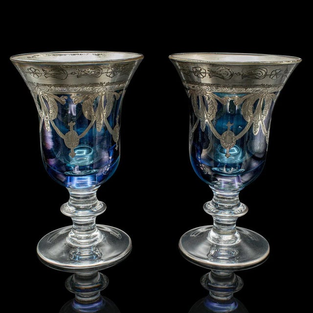 1990s Set of 12 Vintage Wine Goblets, Italian, Handmade, Champagne Glasses, Liqueurs For Sale - Image 5 of 12