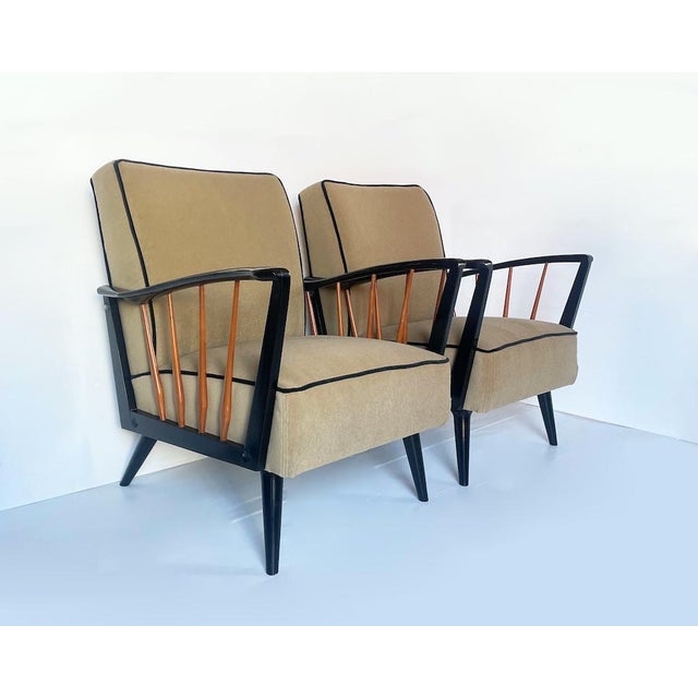 Set of Deco Armchairs in the style of Paolo Buffa, 1950s For Sale - Image 11 of 11