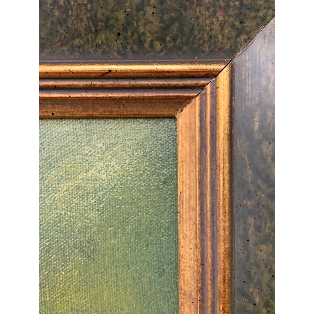 Figurative Oil on Canvas Painting of Farmer Woman by Well, Signed & Framed For Sale - Image 10 of 13