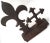 Large Antique American Cast Iron Architectural Fleur De Lis Fence Pediment Fragment For Sale - Image 10 of 13
