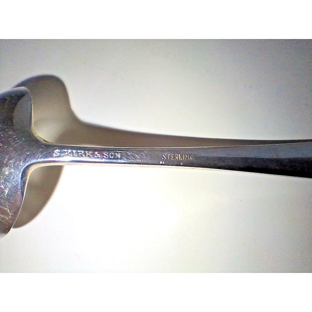 Metal Early 20th Century Kirk & Son Sterling Silver Repousse & Etched Glass Jam/Condiment Jar With Spoon For Sale - Image 7 of 7