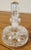Glass Vintage Cut Crystal Perfume Bottle With Stopper Diamond Faceted Waterford Style For Sale - Image 7 of 8