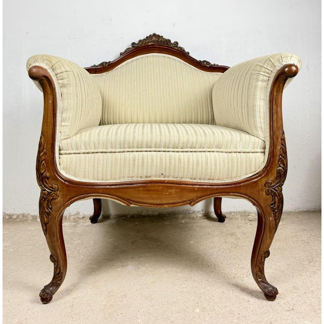 Louis XV French Armchairs, 1960s, Set of 2 For Sale - Image 9 of 14