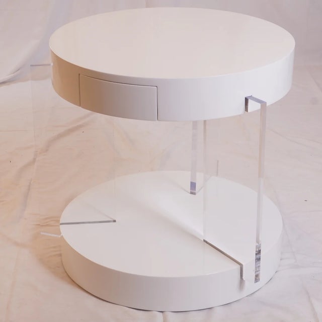 2010s Chicago Side Table Attributed to Dragonette Private Label - Mint Condition For Sale - Image 5 of 6