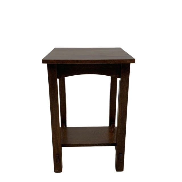 Mission Mission Mortise and Tenon End Table Walnut Stain For Sale - Image 3 of 4