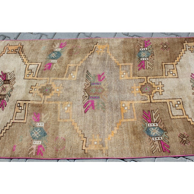 Traditional Vintage Turkish Anatolian Area Rug - 39.5"x133" For Sale - Image 3 of 13