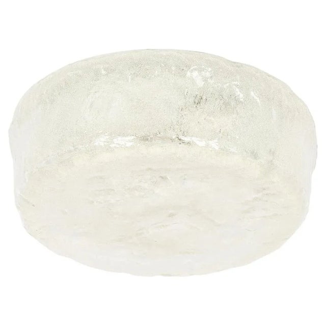 Black Round Murano Glass Flush Mount attributed to Limburg, Germany, 1970s For Sale - Image 8 of 8