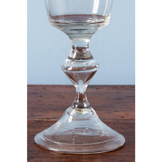 French Bourguignon Wine Glass, 1700s For Sale - Image 5 of 8