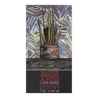 1986 Jasper Johns 'Savarin Cans' Pop Art Multicolor France Offset Lithograph For Sale