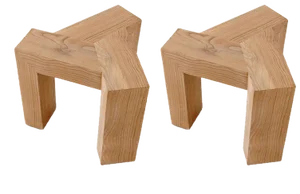 Set of Post Triskel Stools by David Enon for Jean-Noël Robic