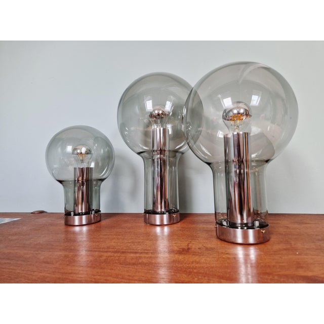 Maxi Globe Ceiling Lights from Raak Amsterdam, 1960, Set of 3 For Sale - Image 8 of 15