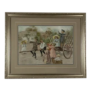 Late 19th Century "A Day in the Country" Print