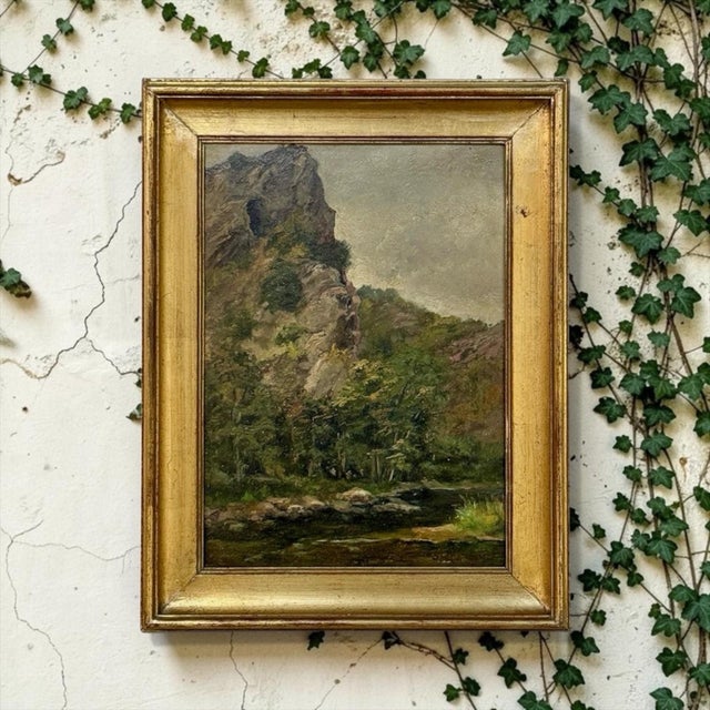 Framed Oil Painting on Panel by Laurent Souky (1914–2005), 'Rochers Des Nutons' For Sale - Image 4 of 18