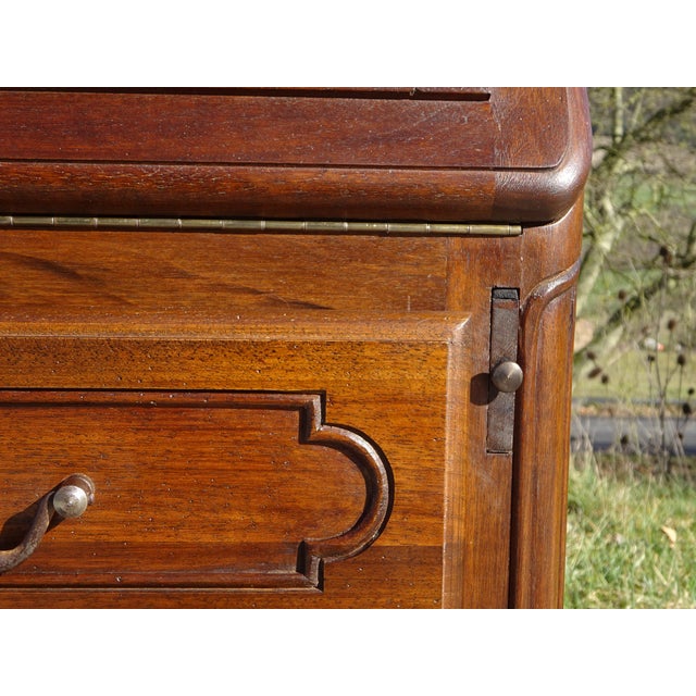 Louis XV Display Cabinet with Secretary and Drawers in Walnut, 1960s For Sale - Image 15 of 18