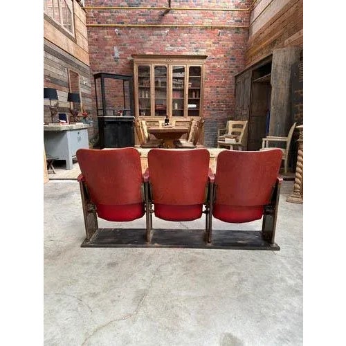 Cinema Seat Bench, 1950s For Sale - Image 9 of 11