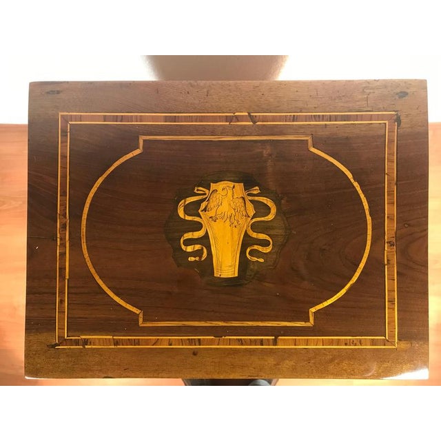 Neo-Classical Italian Provincial Walnut and Yew Marquetry Cabinet, 1780 For Sale - Image 3 of 8