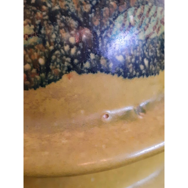 Mid 20th Century Italian Faenza Garofano Pottery Lamp Pair For Sale - Image 5 of 11