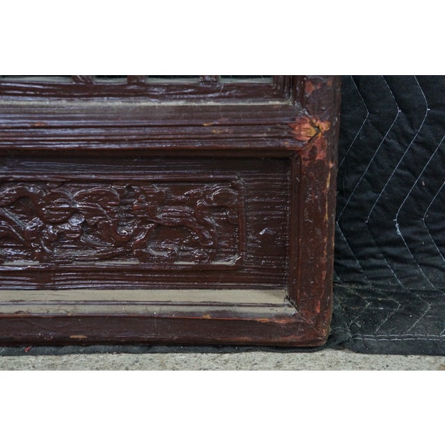 Vintage Chinese Hardwood Pierced Lattice Wall Hanging Panels Screen Chinoiserie For Sale - Image 12 of 17