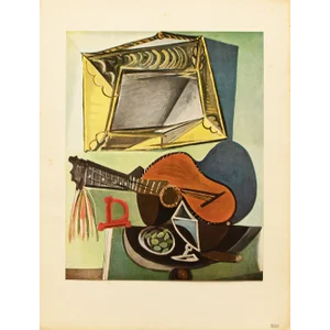 1943 After Pablo Picasso, "Still Life With Guitar" First Edition Period Offset Lithograph
