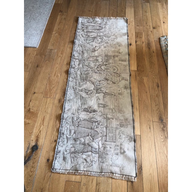 Beige 1970s Moroccan Aubusson Tapestry Textile / Art For Sale - Image 8 of 18