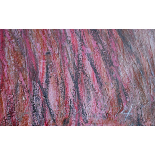 1970s Vintage Magenta Abstract by Maureen Fenton-Hansen For Sale - Image 5 of 7