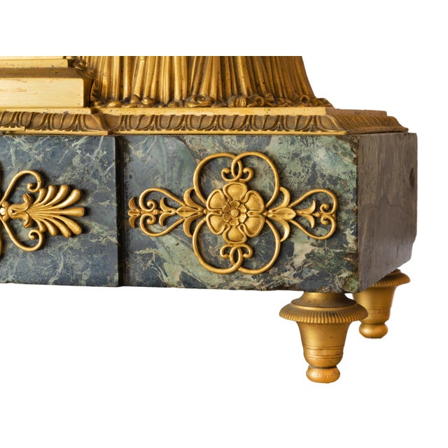 French Empire Bronze Mantel Clock, 1800s For Sale - Image 9 of 12
