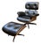 Curver K Imus Reproduction Lounge Chair + Ottoman, Set For Sale