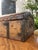 Metal Antique French Wood Iron and Hide Chest For Sale - Image 7 of 15
