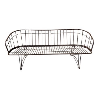 Mid Century Modern Homecrest Wire Metal Iron 72" Space Age Sofa For Sale