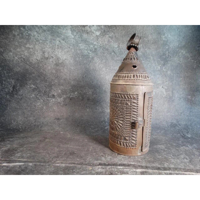 1920s Vintage 20th Century Mexican Tin Lantern For Sale - Image 5 of 7