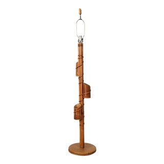 Vintage Bamboo Floor Lamp . For Sale