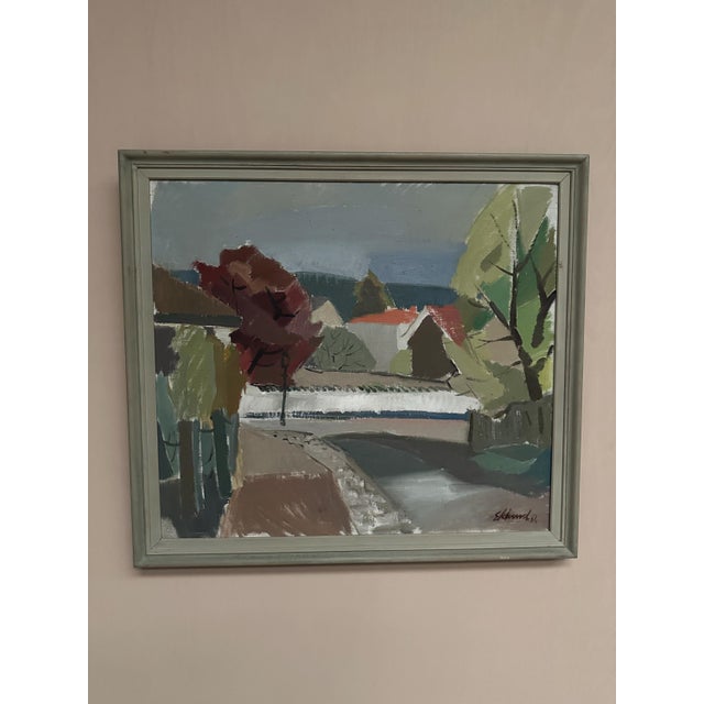Bengt Eklund, Landscape, 1951, Oil Painting on Canvas, Framed For Sale - Image 12 of 18