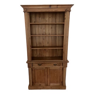 Antique Pine Stepback Hutch For Sale